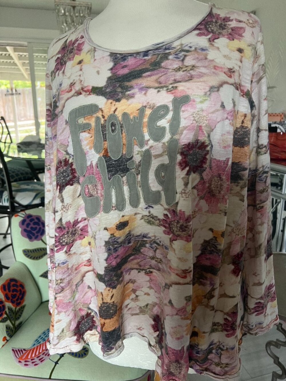 Magnolia Pearl Flower Child Applique Dylan T Top